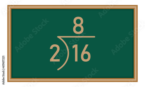 Long division steps. Parts of division. Properties of division. Divisor, dividend, quotient and remainder. Math for kids.