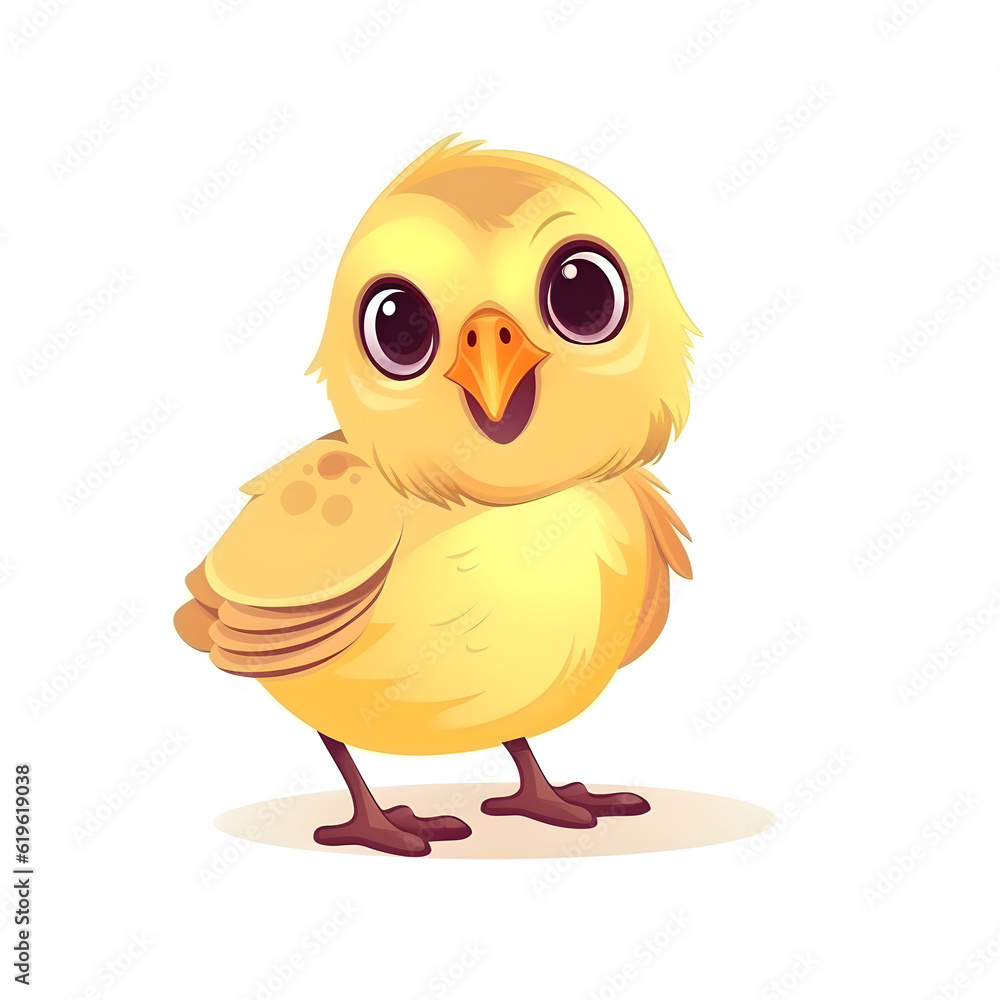 Colorful clipart of a cute baby chick to add a pop of color