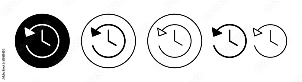 History icon set for web and mobile app. recent event history sign and symbol History icon set for web and mobile app. recent event history sign and symbol