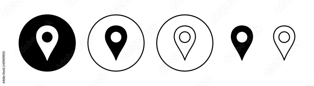 Pin icon set for web and mobile app. Location sign and symbol. destination icon. map pin Pin icon set for web and mobile app. Location sign and symbol. destination icon. map pin