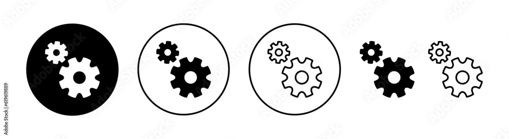 setting Icon set for web and mobile app. Cog settings sign and symbol. Gear Sign setting Icon set for web and mobile app. Cog settings sign and symbol. Gear Sign