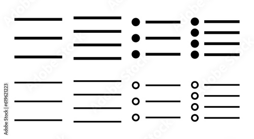 Menu Icon set illustration. web menu sign and symbol. hamburger menu symbol
