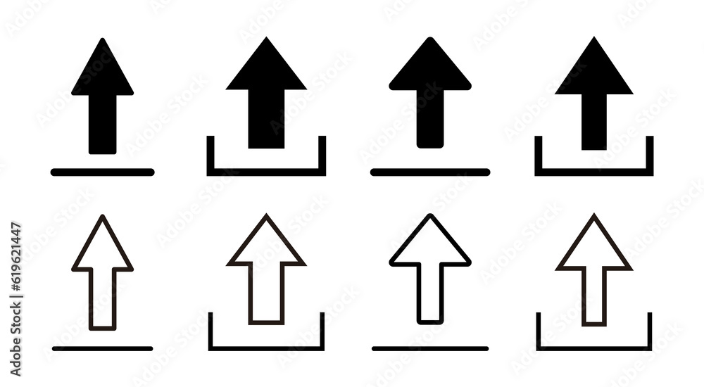 Upload icon set illustration. load data sign and symbol Upload icon set illustration. load data sign and symbol