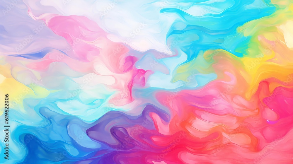 Abstract multicolored background created with fluid paint