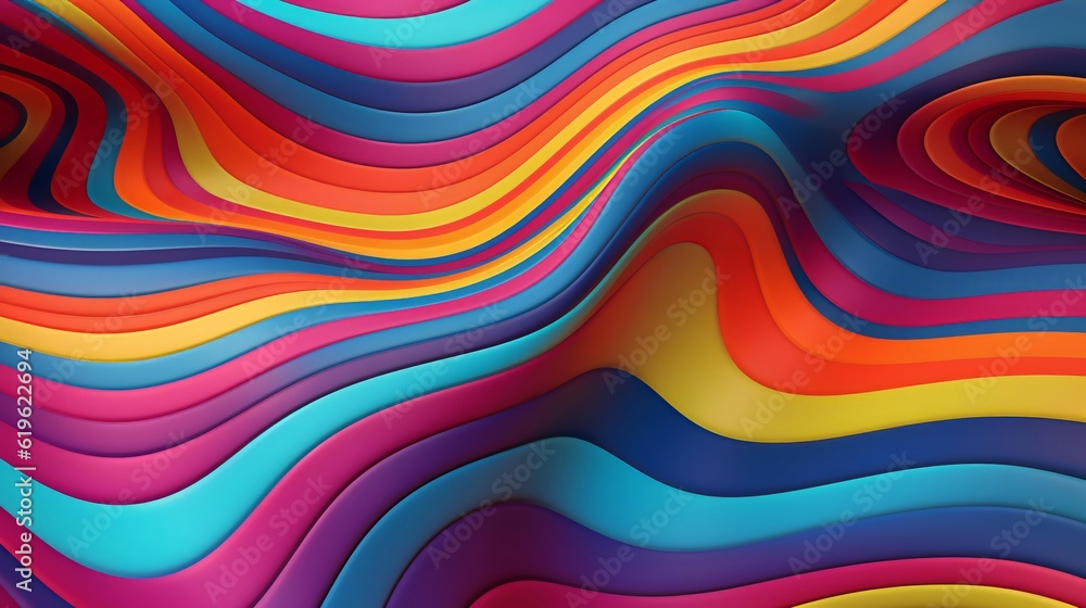 Colorful abstract background with wavy lines