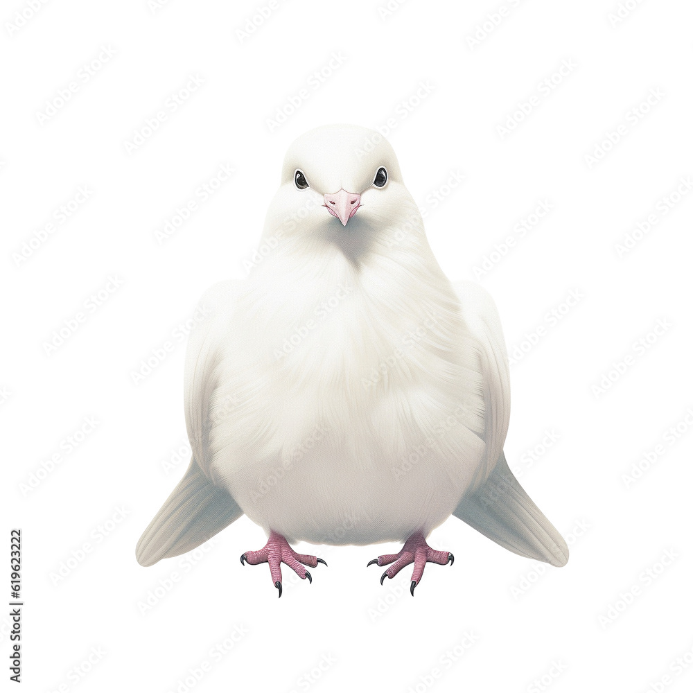 Peace in Purity: The Simple White Dove - Created with Generative AI Technology Peace in Purity: The Simple White Dove - Created with Generative AI Technology