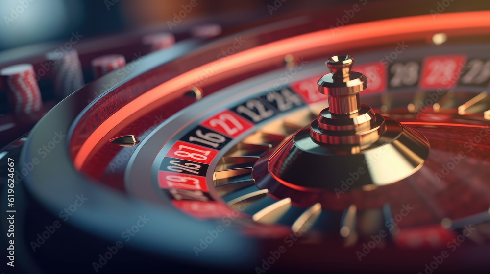 Obraz premium Modern and futuristic roulette in a casino
