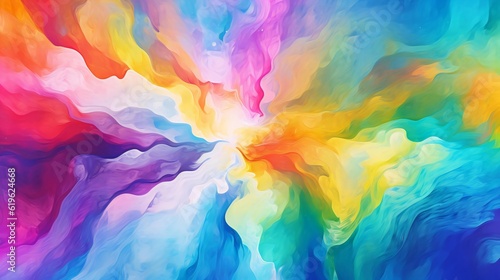 A vibrant and colorful abstract background with a multitude of different hues and shades photo
