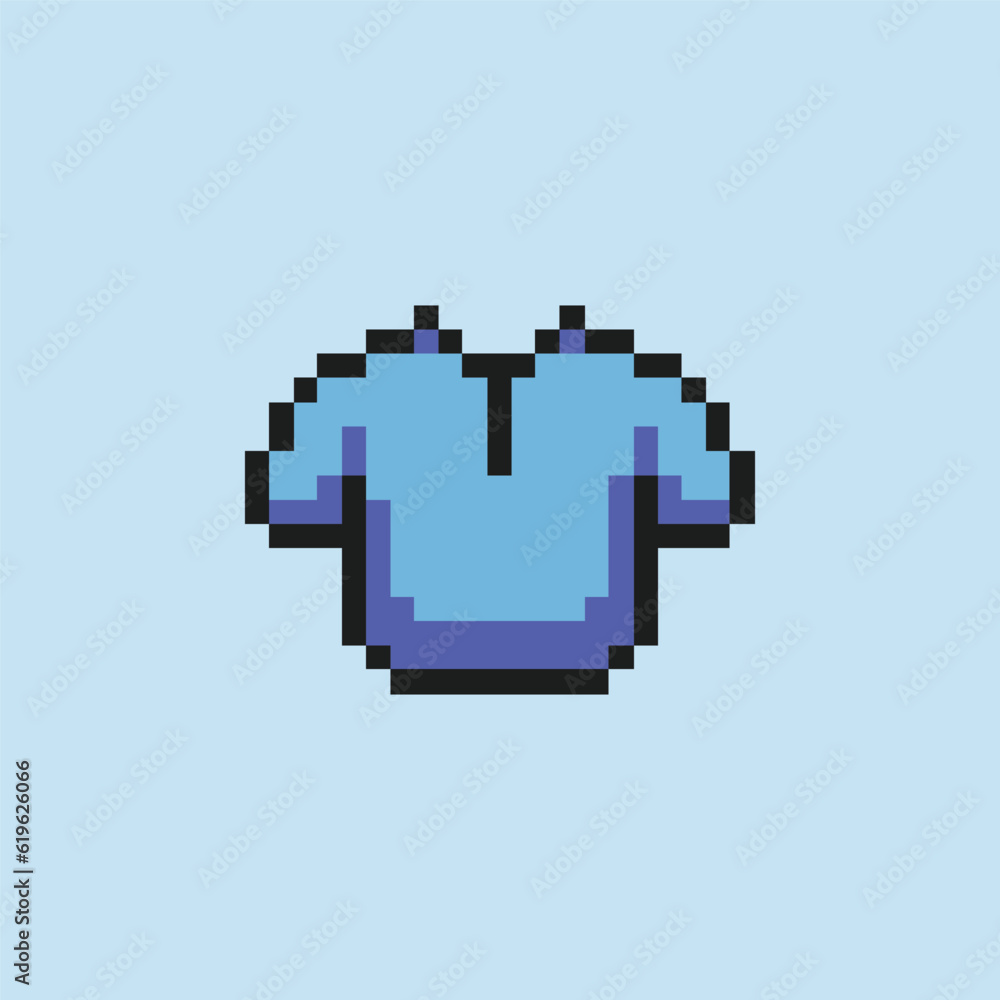 this is Costume icon in pixel art with simple color with blue background this item good for presentations,stickers, icons, t shirt design,game asset,logo and your project. this is Costume icon in pixel art with simple color with blue background this item good for presentations,stickers, icons, t shirt design,game asset,logo and your project.