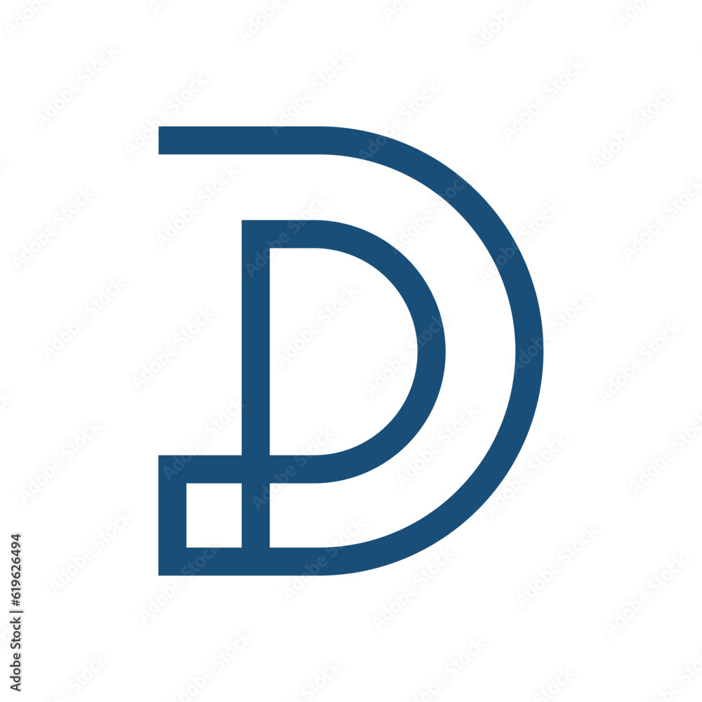 Alphabet letters Initials Monogram logo D Alphabet letters Initials Monogram logo D