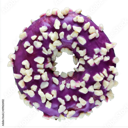 Cut out donut with purple icing