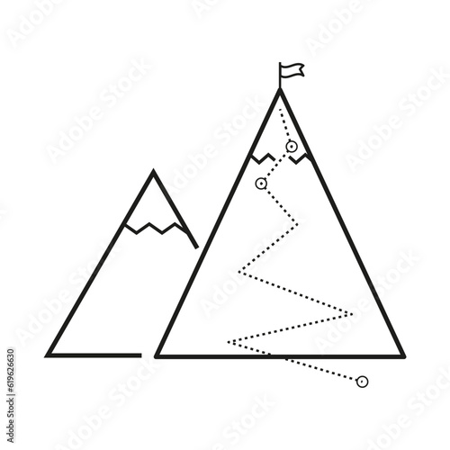 challenge icon. business high performance. triumphsymbol. Vector illustration. stock image.