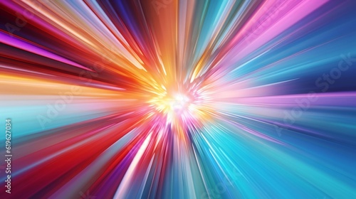 A vibrant and dynamic star burst pattern on a colorful background