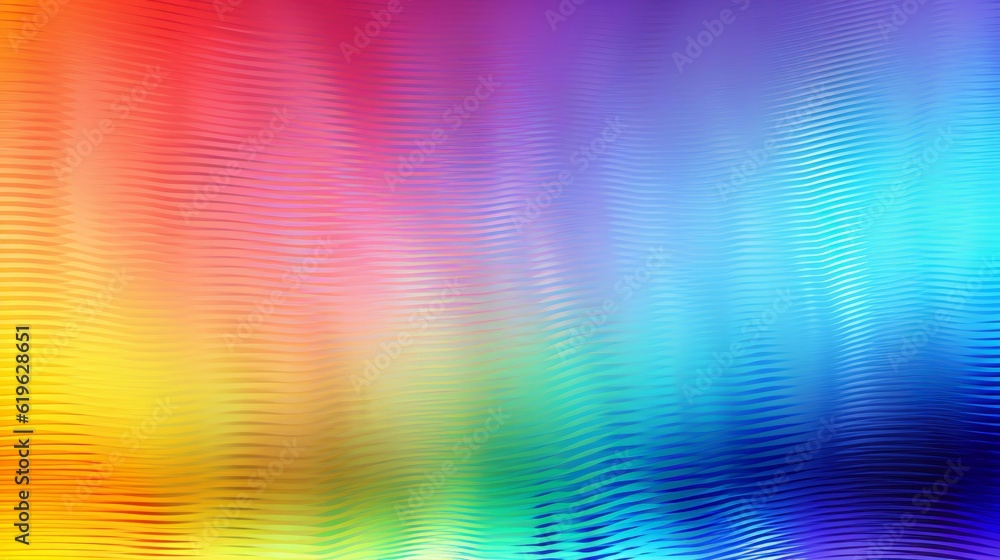 A colorful background with abstract wavy lines in a rainbow spectrum