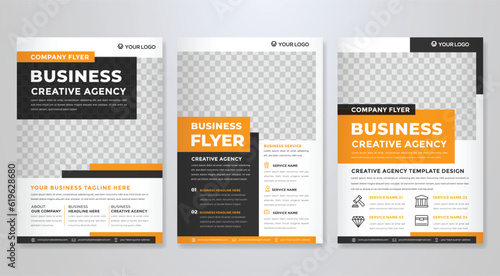 business flyer template with minimalist layout and modern style use for promotion kit and product publication