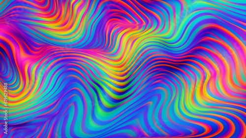 Colorful wavy lines on a vibrant background