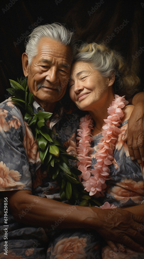 Pacific Islander Hawaiian Couple
