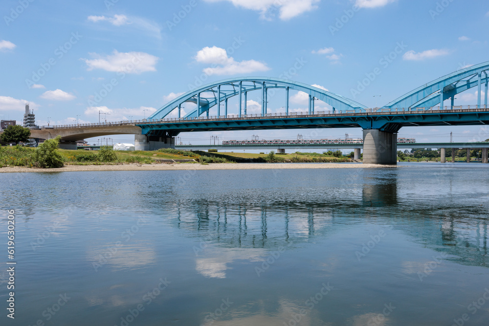 多摩川に架かる丸子橋