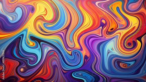 An abstract painting with vibrant and diverse colors
