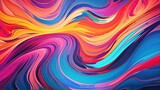 Colorful Abstract Background with Wavy Line