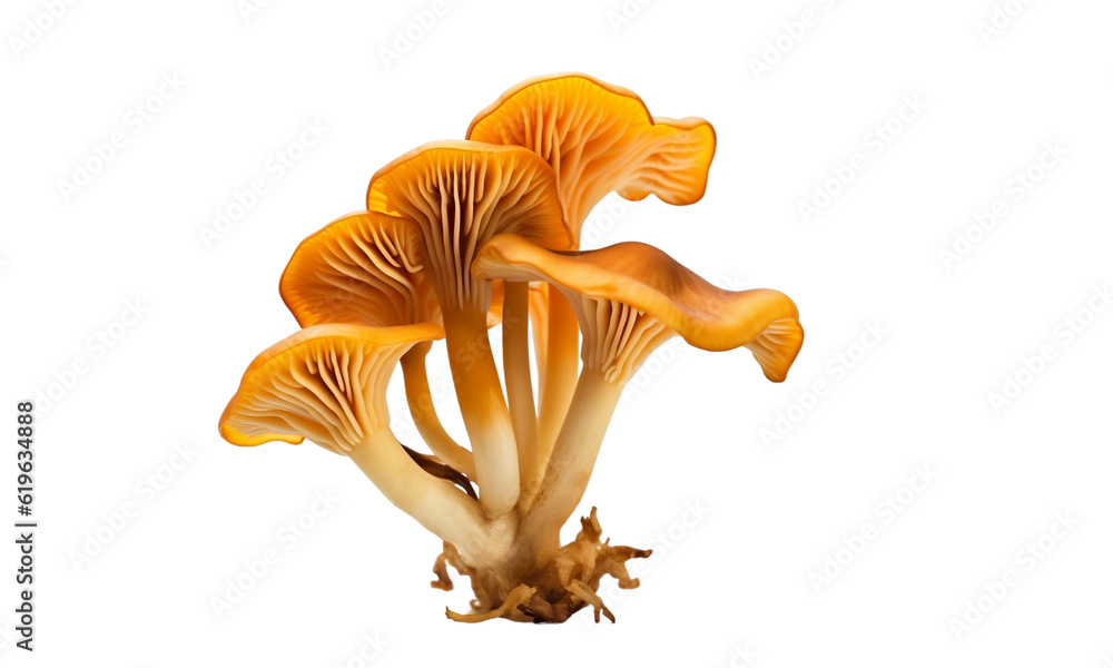 orange mushroom isolated on white - obrazy, fototapety, plakaty 