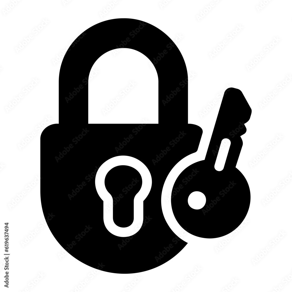 padlock glyph icon padlock glyph icon