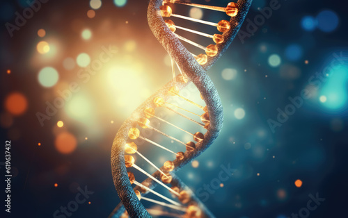 DNA Helix Abstract Background © LadyAI
