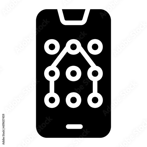 lock pattern glyph icon