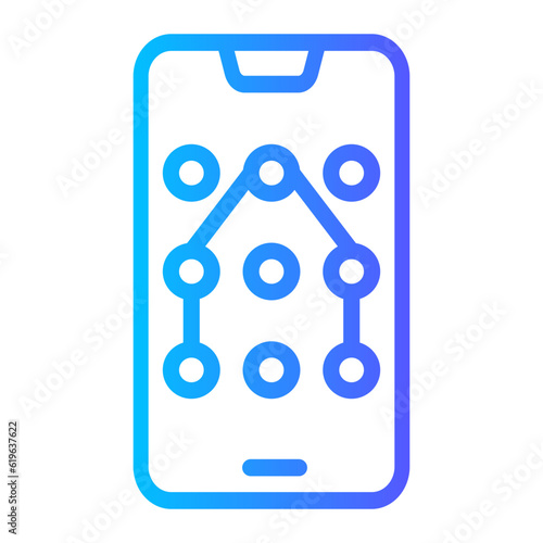 lock pattern gradient icon