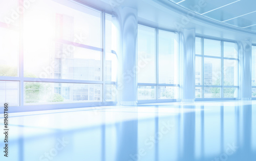 Beautiful Blurred Background of a Modern Hospital Interior