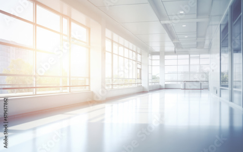 Beautiful Blurred Background of a Modern Hospital Interior