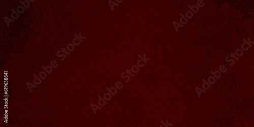 Red textured grunge effect background. Black blood red horror background. Interior room. Concrete old wall, floor. Grunge. Product display. 3d rendering. Empty space. For mockup, showcase, design. Sta