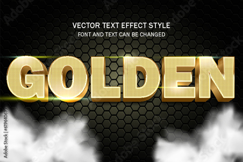 golden premium luxury typography lettering 3d editable text effect font gold style template background