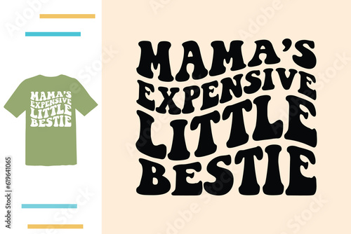 Mama's little bestie t shirt design photo