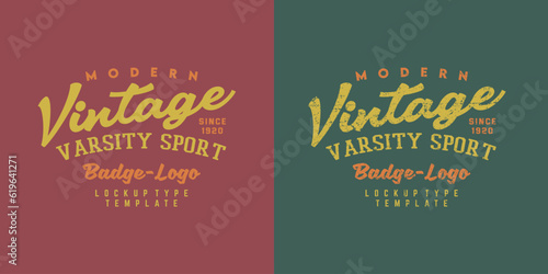 Modern vintage varsity sport badge logo