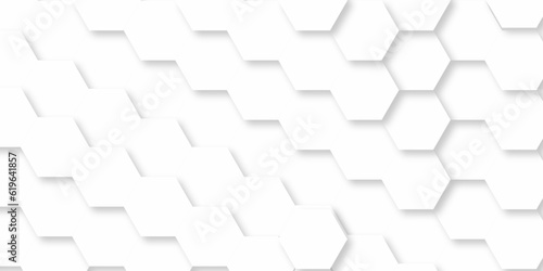 3d Hexagonal structure futuristic white background and Embossed Hexagon   honeycomb white Background  light and shadow  Vector.