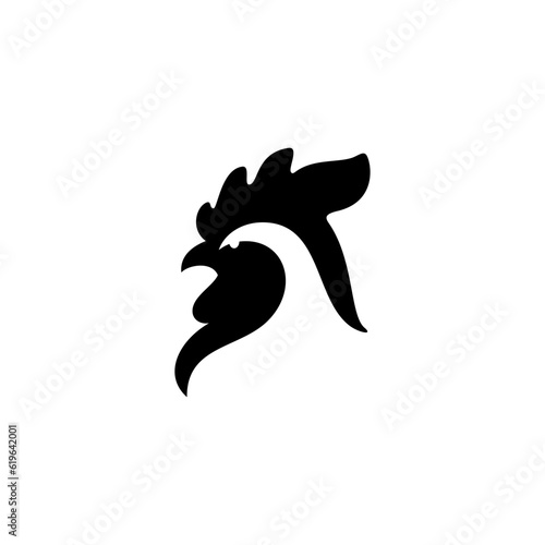 Simple Rooster Head Logo Design