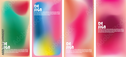 Cosmic Symphony Vector set of colorful Abstract background with gradients that 
can be used in various
 design purposes in eps 10 and pastel colors