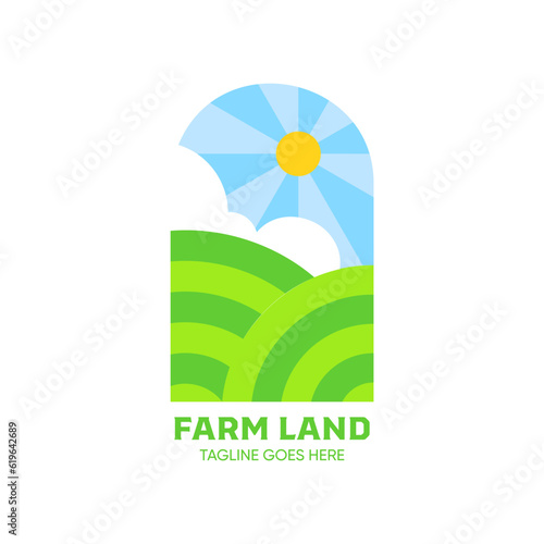 Colorful Flat Farm Logo