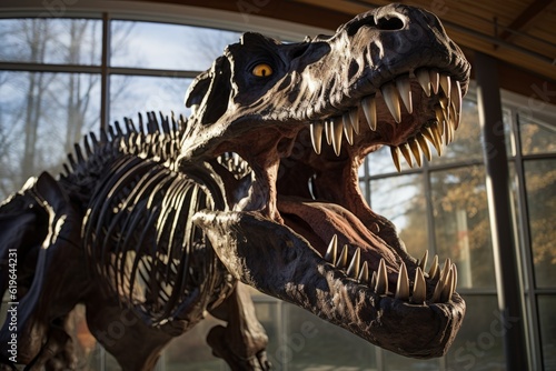 Close-Up of Tyrannosaurus Rex, Natural light, Generative AI © Giantdesign