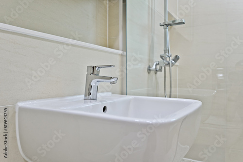 A well-cleaned bathroom sink