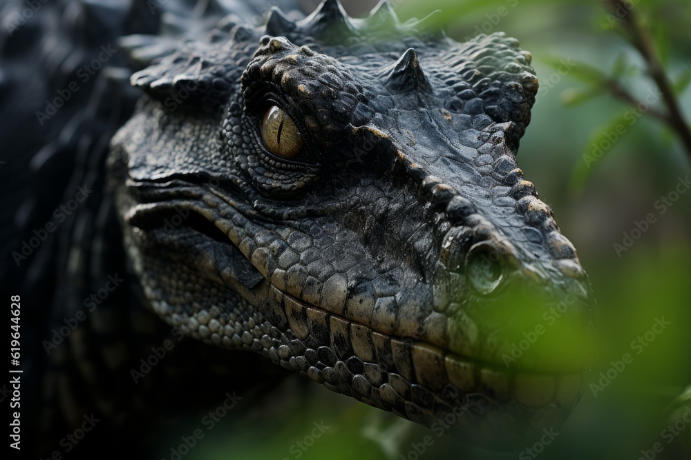 Close-Up of Suchomimus, Natural light, Generative AI Close-Up of Suchomimus, Natural light, Generative AI
