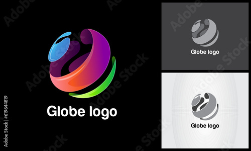 Globe Vector Logo Template. You can use this logo for multimedia, technology and communications businesses.