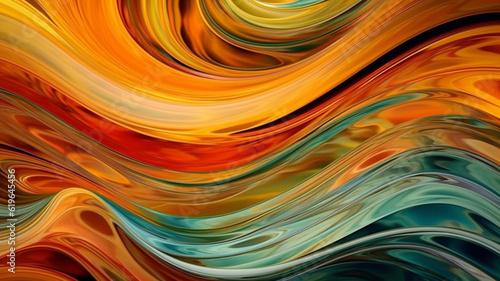 abstract colorful background with waves, AI generated.