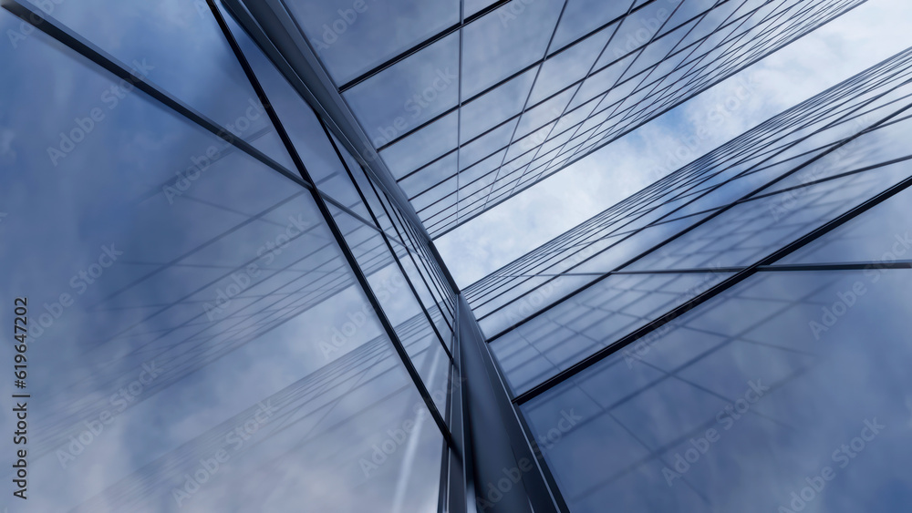 3d rendering of office glass building, modern architecture. 3d rendering. 3d rendering of office glass building, modern architecture. 3d rendering.