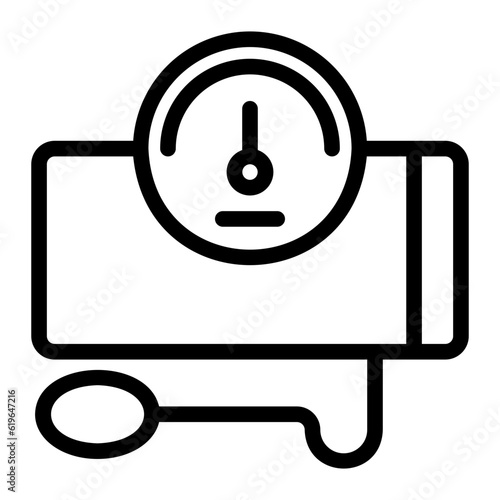 blood pressure meter line icon