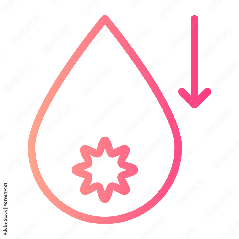 hypoglycemia gradient icon hypoglycemia gradient icon