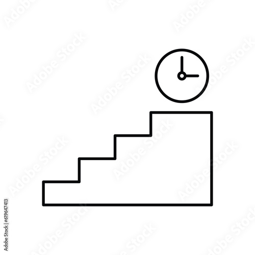 Goal time icon design. Pursuing an goal line icon, isolated on white background. vector illustration