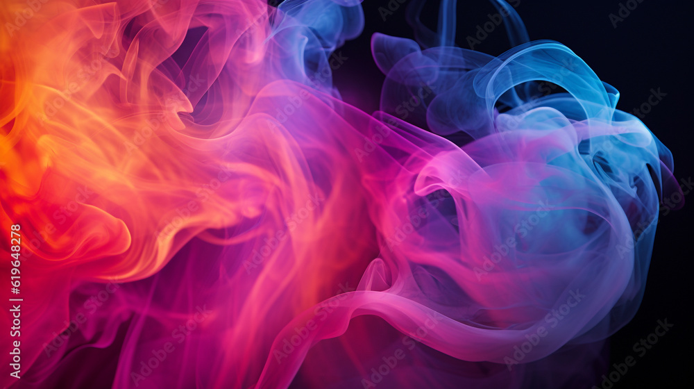 Fototapeta premium abstract colorful smoke, Generative AI