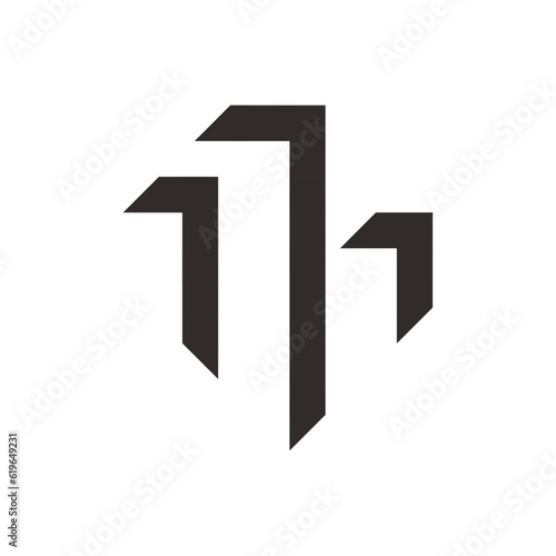 MONOGRAM TILE LOGO WITH THE SHAPE OF THE NUMBER 777
